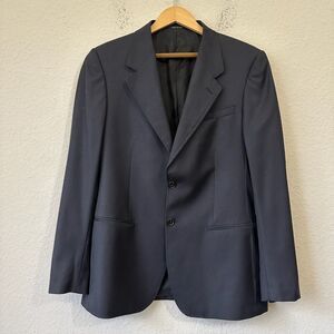 EMPORIO ARMANI Napoli Line Blazer Jacket Charcoal Gray Overcoat Office